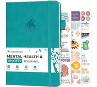 Clever Fox Journal de santé mentale et d'anxiété - Journal guidé de TCC avec invites pour l'auto-assistance et le soulagement du stress - Suivi de l'humeur et des émotions (turquoise)