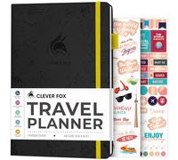 Clever Fox Journal de voyage - Planificateur de vacances avec plan budgétaire, liste d'emballage, suivi des dépenses et journal de voyage - Organiseur d'itinéraire de voyage pour femmes, hommes et