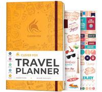 Clever Fox Journal de voyage - Planificateur de vacances avec plan budgétaire, liste d'emballage, suivi des dépenses et journal de voyage - Organiseur d'itinéraire de voyage pour femmes, hommes et