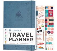 Clever Fox Journal de voyage - Planificateur de vacances avec plan budgétaire, liste d'emballage, suivi des dépenses et journal de voyage - Organiseur d'itinéraire de voyage pour femmes, hommes et