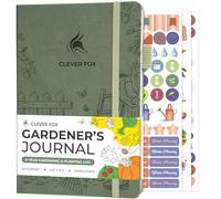 Clever Fox Journal du jardinier - Carnet de jardinage guidé pour planter des légumes, des fleurs et des herbes - Carnet de bord de jardin 5 ans pour débutants (cyprès)