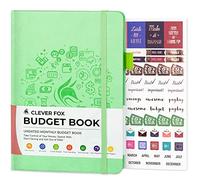 Clever Fox Livre de Budget - Planificateur Financier, Organiseur et Carnet de Suivi des Dépenses. Livre de Comptes Budget Mensuel Ménage et Finances Personnelles. Format Compact - Vert Menthe
