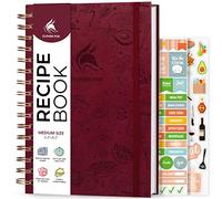 Clever Fox Livre de recettes à spirale - Créez votre propre carnet de cuisine familial - Carnet vierge pour recettes - Journal de cuisine vide - Taille moyenne, 16 x 21,1 cm