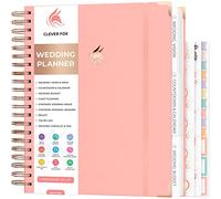 Clever Fox Planificateur de mariage - Organiseur de carnet pour mariée - Classeur de planification de mariage avec poches - Cadeau de fiançailles, 25,4 x 27,9 cm (rose clair)