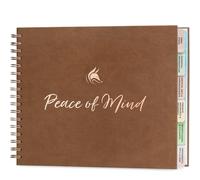 Clever Fox Planificateur de tranquillité d'esprit - Organiseur guidé de fin de vie, carnet de notes personnel et dossier d'urgence pour informations importantes (marron)