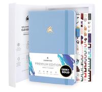 Clever Fox Planificateur Edition Premium - Agenda Hebdomadaire et Mensuel - Augmenter la Productivité et Atteindre vos Objectifs - Organiseur - Non Daté, A5, Dure 1 An - Bleu Clair