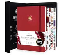 Clever Fox Planificateur Edition Premium - Agenda Hebdomadaire et Mensuel - Augmenter la Productivité et Atteindre vos Objectifs - Organiseur - Non Daté, A5, Dure 1 An - Rouge