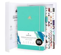 Clever Fox Planificateur Edition Premium - Agenda Hebdomadaire et Mensuel - Augmenter la Productivité et Atteindre vos Objectifs - Organiseur - Non Daté, A5, Dure 1 An - Turquoise Clair