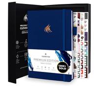 Clever Fox Planificateur Edition Premium - Agenda Hebdomadaire et Mensuel - Augmenter la Productivité et Atteindre vos Objectifs - Organiseur - Non Daté, A5, Dure 1 An - Bleu Marine