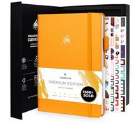 Clever Fox Planificateur Edition Premium - Agenda Hebdomadaire et Mensuel - Augmenter la Productivité et Atteindre vos Objectifs - Organiseur - Non Daté, A5, Dure 1 An - Jaune Ambré