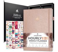 Clever Fox Planificateur horaire Pro Premium - Planificateur d'horaire non daté avec fentes d'heure quotidiennes - Carnet de notes personnel pour la gestion du temps - Journal de vie hebdomadaire et