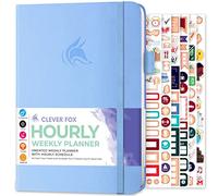 Clever Fox Planificateur - Planificateur de vie hebdomadaire et mensuel non daté avec fentes horaires, carnet de rendez-vous et organiseur quotidien, A5 (pervenche)