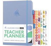 Clever Fox Planificateur pour enseignant - Planificateur d'année scolaire avec calendriers et plans de cours - Livre de planification pour enseignant pour salle de t école à domicile - Non