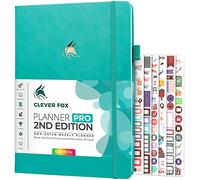 Clever Fox Planner Pro 2e édition - Agenda hebdomadaire non daté pour définir des objectifs, des tâches et gérer le temps - Organiseur de vie avec listes de choses à faire et suiveurs d'habitudes