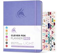 Clever Fox Planner PRO Light Planificateur de vie hebdomadaire et mensuel pour augmenter la productivité, gérer le temps et atteindre vos objectifs, 21,6 x 27,9 cm (lavande)