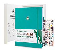 Clever Fox Planner Pro Premium - Luxueux planificateur hebdomadaire et mensuel avec organisateur de budget pour la productivité et les objectifs, non daté, A4 (viridien)