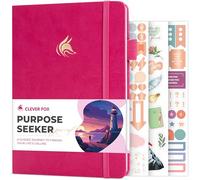 Clever Fox Purpose Seeker Journal - Planificateur guidé de manifestation et de réflexion de la vie pour l'exploration quotidienne de soi, la définition d'objectifs et la gratitude (fuchsia)
