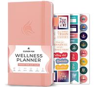 Clever Fox Wellness Journal - Journal de santé et de bien-être, hebdomadaire et quotidien, format de poche, journal alimentaire pour le calcul des calories, carnet de suivi des conditions médicales,