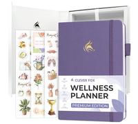 Clever Fox Wellness Planner Premium Journal de style de vie quotidien pour soutenir la santé, la nutrition et l'exercice - Journal de vie sain avec suivi des repas, des exercices et des habitudes -