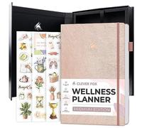 Clever Fox Wellness Planner Premium Journal quotidien de santé et de nutrition pour les repas et l'exercice - Journal de vie sain - 3 mois (or rose)