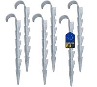 Clever Leon Ancrage au sol Ancrage de terre 330mm - 6 pièces - Pour trampolines, balançoires et but de football - Acier galvanisé à chaud