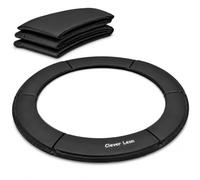 Clever Leon Coussin de Protection Trampoline 12FT 360-370 cm, Protection pour Ressorts, Largeur 28 cm, Mousse 15 mm, Compatible Trampolines avec Filet Intérieur ou Extérieur, Noir