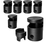 Clever Leon Embouts De Poteau Embout De Trampoline 6 pièces Résistant Aux UV Étanche Plastique Capuchons pour Poteaux Jusqu'à 25 mm Anneau De Filet 9 mm Noir