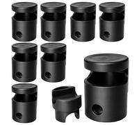 Clever Leon Embouts De Poteau Embout De Trampoline 8 pièces Résistant Aux UV Étanche Plastique Capuchons pour Poteaux Jusqu'à 25 mm Anneau De Filet 9 mm Noir