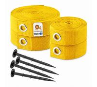 Clever Leon Lignes Terrain Volley 6x12 m Kit Marquage Terrain 25 mm avec 4 piquets Marquage Exterieur pour Volley Plage Badminton Tennis Accessoire Sport