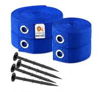 Clever Leon Lignes Terrain Volley 6x12 m Kit Marquage Terrain 25 mm avec 4 piquets Marquage Exterieur pour Volley Plage Badminton Tennis Accessoire Sport