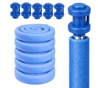 Clever Leon Mousse De Protection pour Trampoline pour 6 Poteaux 6 x 180 cm Kit Accessoires De Rechange Protection Poteaux Trampoline Universelle avec Embout Poteau Trampoline