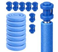 Clever Leon Mousse De Protection pour Trampoline pour 8 Poteaux 8 x 180 cm Kit Accessoires De Rechange Protection Poteaux Trampoline Universelle avec Embout Poteau Trampoline