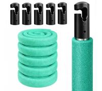 Clever Leon Protection poteaux Trampoline 180 cm Lot de 6 Mousse Protection poteaux et 6 Supports Filet avec Anneau kit pièces détachées Trampoline sécurité Enfants Jardin