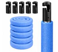 Clever Leon Protection poteaux Trampoline 180 cm Lot de 6 Mousse Protection poteaux et 6 Supports Filet avec Anneau kit pièces détachées Trampoline sécurité Enfants Jardin