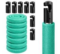 Clever Leon Protection poteaux Trampoline 180 cm Lot de 8 Mousse Protection poteaux et 8 Supports Filet avec Anneau kit pièces détachées Trampoline sécurité Enfants Jardin