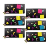 Clever Leon Tableau Magnétique Noir Lot De 2 Tableau Effaçable Pour Mémo Plannings De Repas Notes Aimants 40 x 19 cm 6 Pièces