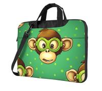 Clever Monkey Sacoche pour ordinateur portable 14" avec bandoulière Vert
