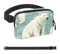 Clever Polar Bear 1540 Sac banane à bandoulière pour homme et femme, sac de ceinture pour voyage, marche, course, randonnée, cyclisme, multicolore, 4 x 23 x 15 cm, multicolore, 1.5x9.0x5.9in/4x23x15cm