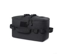 Clever Sac de rangement pour batterie de cuisine de camping avec séparateurs réglables et design pliable pour économiser de l'espace (Noir)