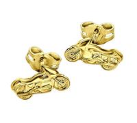 Clever Schmuck Boucles d'oreilles Motif moto 9 x 5 brillant en or 333, 8 cts Dans un étui