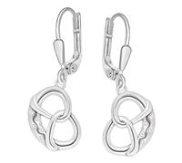 Clever Schmuck Lot de boucles d'oreilles en argent sterling 925 avec 5 zircons blancs en forme de miettes de sel - 12 x 12 mm - Avec étui