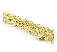 CleverDelights Lot de 20 colliers à chaîne torsadée de 4 x 6 mm - Couleur dorée - Chaîne de 61 cm