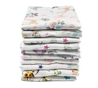 Clevere Kids baby-collection Langes bébé en Mousseline de Coton colorées | Lot de 10 | 70 x 80 cm | Double Tissage | Oeko-Tex | fabriqué dans l'UE (Filles)