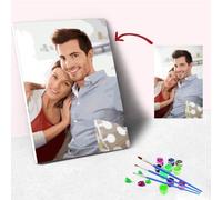 CleverFine Peinture Personnalisée par Numéros pour Adultes Kits, Bricolage Portraits Votre Propre Photo (Boîte combo, 40 * 60CM)