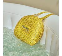 CleverSpa Lot de 2 appuis-tête gonflables en TPU jaune/gris avec imprimé géométrique
