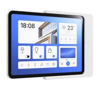 Cleverstation Support Mural Tablette pour iPad Mini 6/7 gén (8,3 Pouces, 2021/2024) - Fixation Ultra-Plate et sur Mesure pour Écran Domotique et Tableau de Bord - Passe-Câble Intégré - Blanc