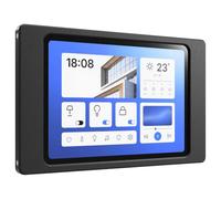Cleverstation Support Mural Tablette pour iPad Pro 9,7 Pouces (1 gén, 2016) - Cadre Fin et sur Mesure pour Écran Domotique et Tableau de Bord - Montage Fixe avec Passe-Câble - Noir