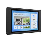 Cleverstation Support Mural Tablette pour Samsung Galaxy Tab A8 (10,5 Pouces) - Cadre Fin & sur Mesure pour Écran Domotique & Tableau de Bord - Montage Fixe avec Passe-Câble - Noir