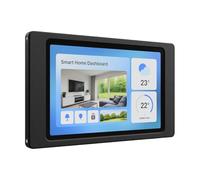Cleverstation Support Mural Tablette pour Xiaomi Redmi Pad 2 (11 Pouces) - Cadre Fin & sur Mesure pour Écran Domotique & Tableau de Bord - Montage Fixe avec Passe-Câble - Noir