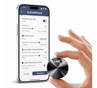 CleverTalk Q37 Enregistreur Vocal avec IA | Activation Vocale | App Mobile, Mac, Windows et Web | Cloud Européen RGPD | 64GB | Audio HD 1536kbps | USB-C